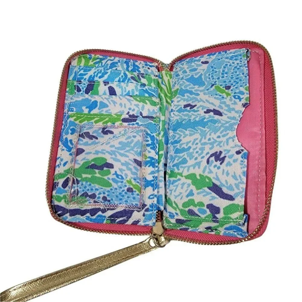 Lilly Pulitzer Let's Cha Cha Phone Wristlet Wallet Floral ID Holder SOME WEAR - Picture 3 of 6